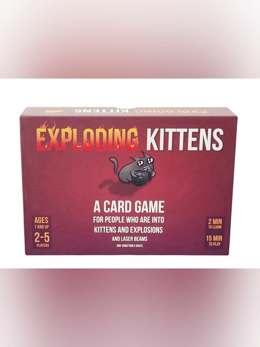 2015 "Exploding Kittens" Original Card Game for 2-5 Players Complete In Box VG C